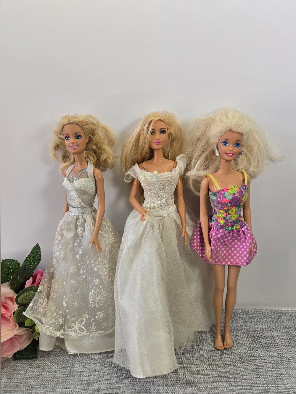 Barbie Doll Lot Of 3 Mattel: 1995 Winter‎ Velvet, Glitter Magic, Fashionista